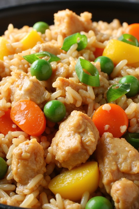 savory budget friendly chicken fried rice