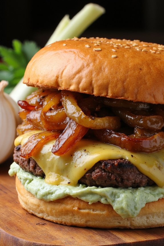 savory french onion burgers