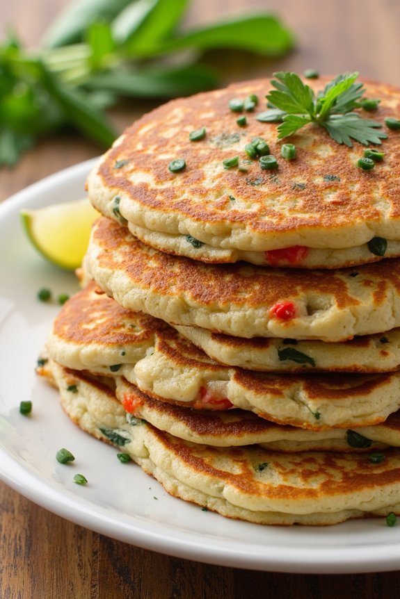 savory herb vegetable pancakes
