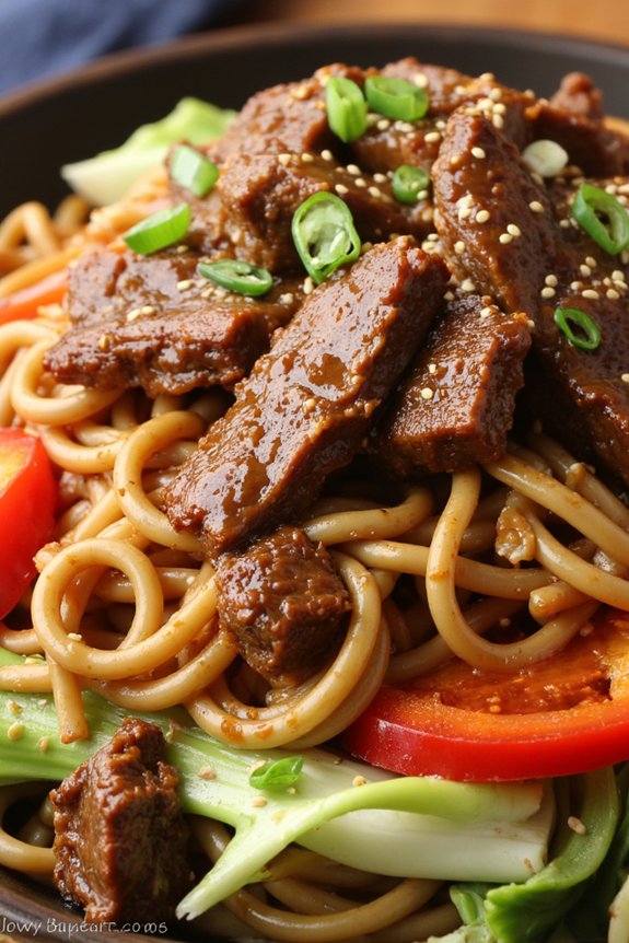 savory honey garlic noodles
