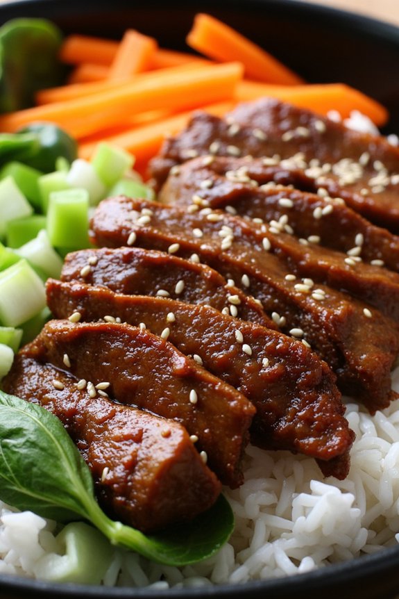 savory korean beef rice bowl