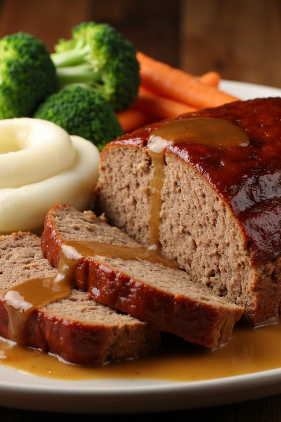 savory meatloaf with gravy