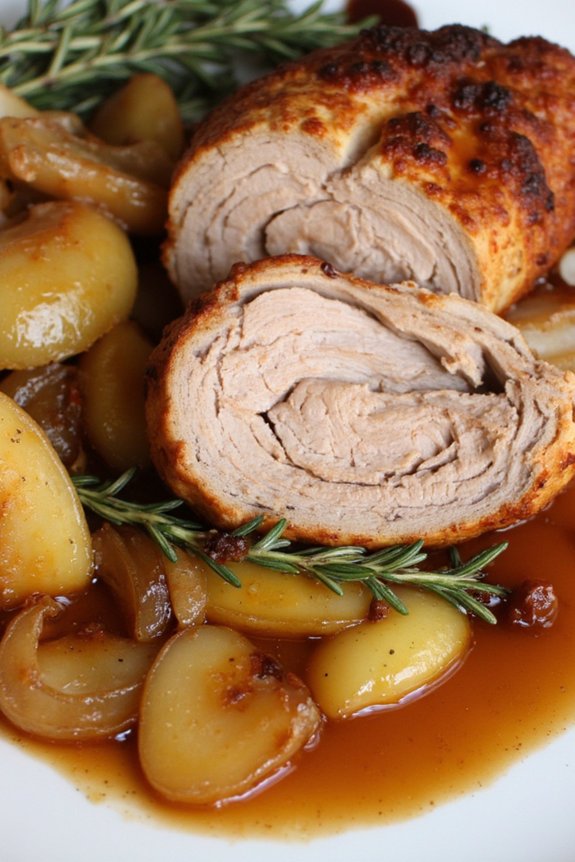 savory pork with apples