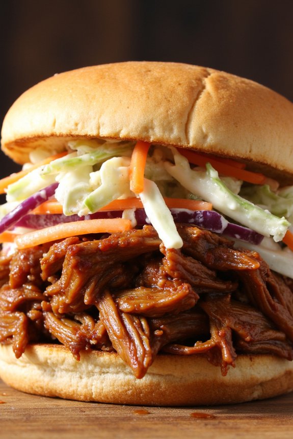 savory pulled pork sandwiches