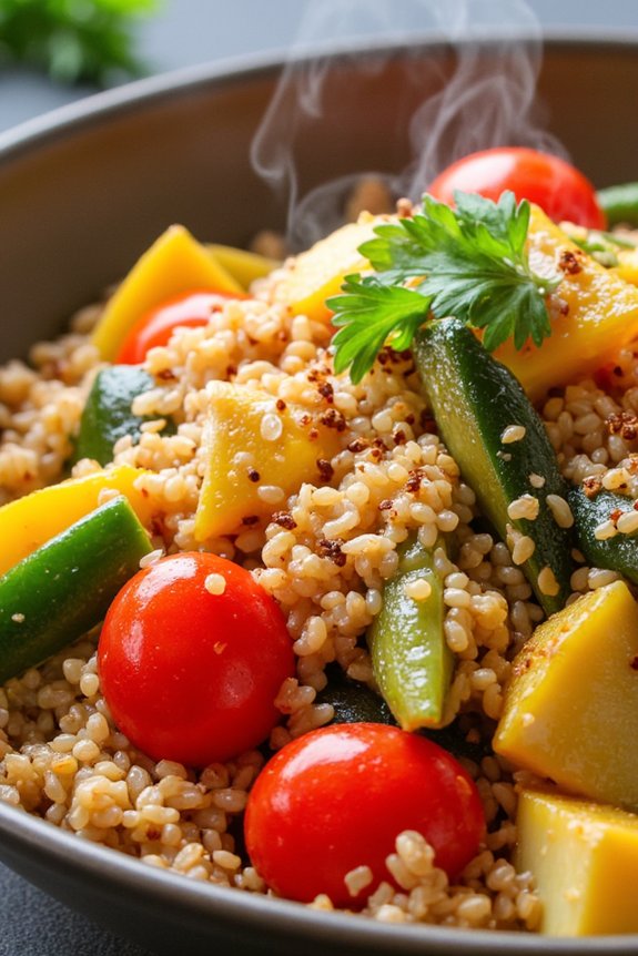 savory quinoa vegetable stir fry