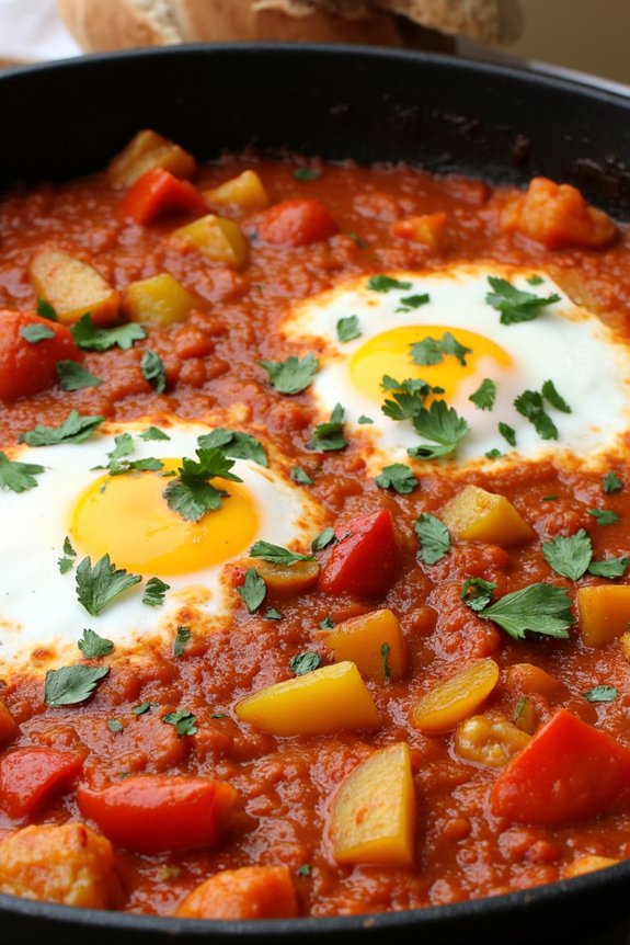 savory shakshuka with peppers