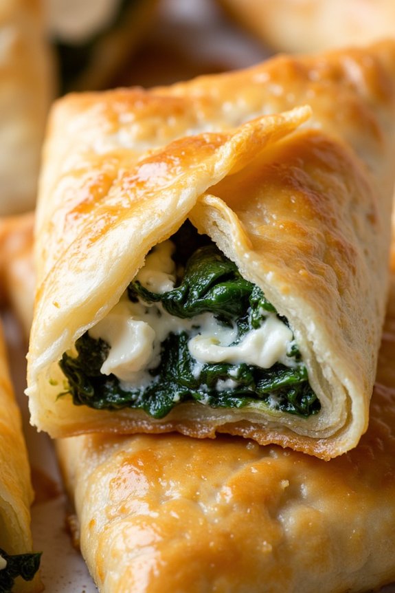 savory spinach feta pastries