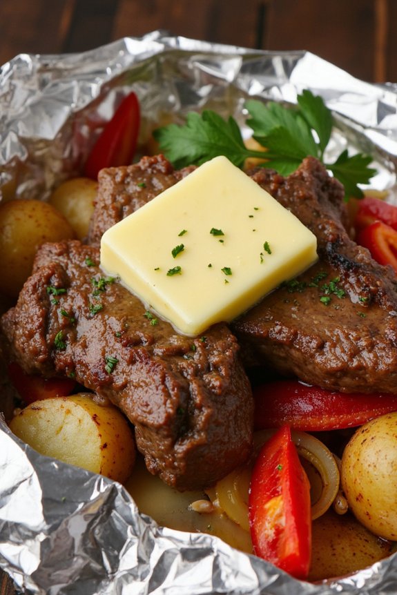 savory steak potato foil packs
