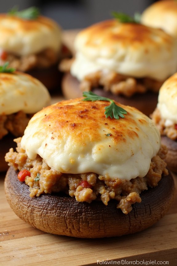 savory stuffed mushroom caps