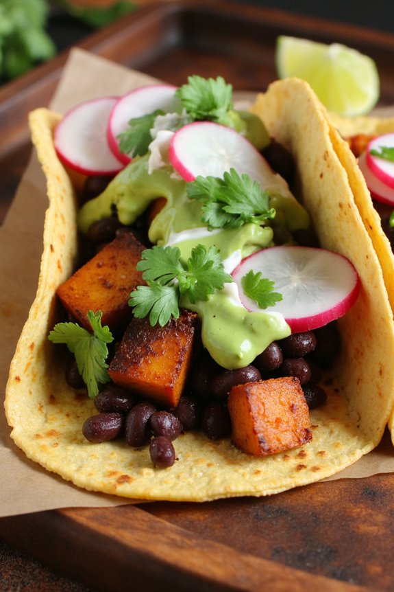 savory sweet potato tacos
