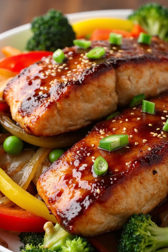 savory teriyaki salmon dish