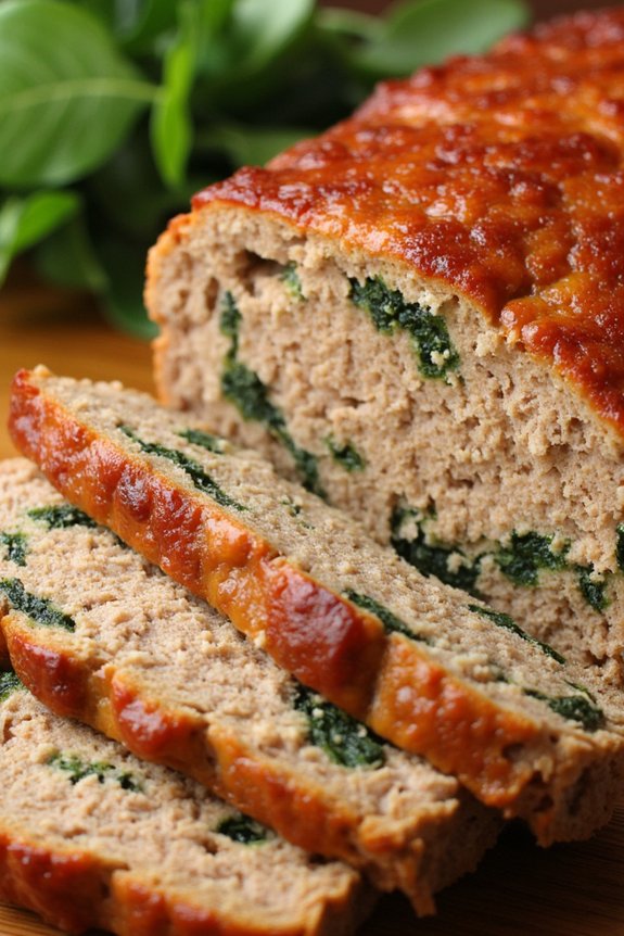 savory turkey spinach meatloaf