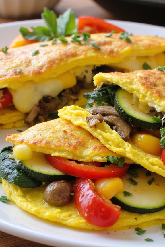 savory vegetable omelet recipe