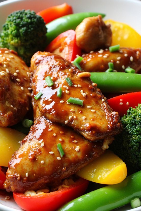 sesame teriyaki chicken stir fry