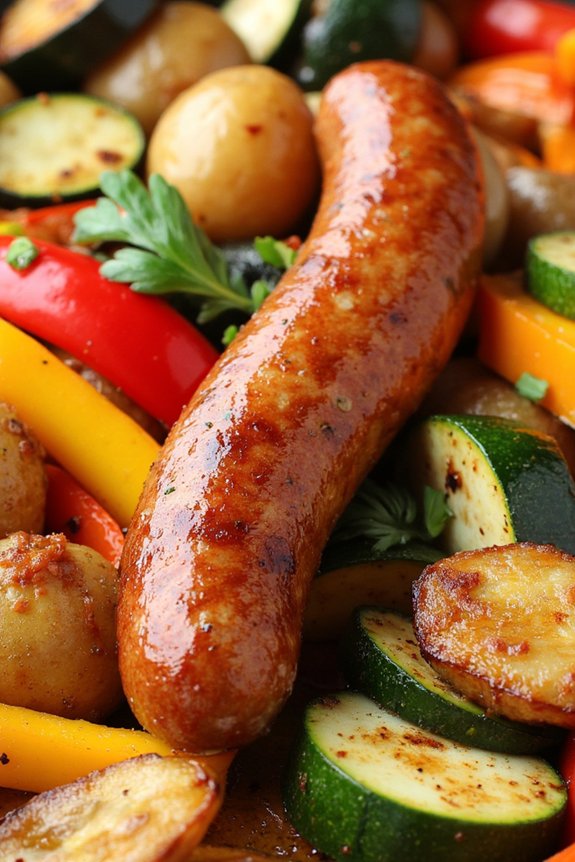 sheet pan sausage dinner