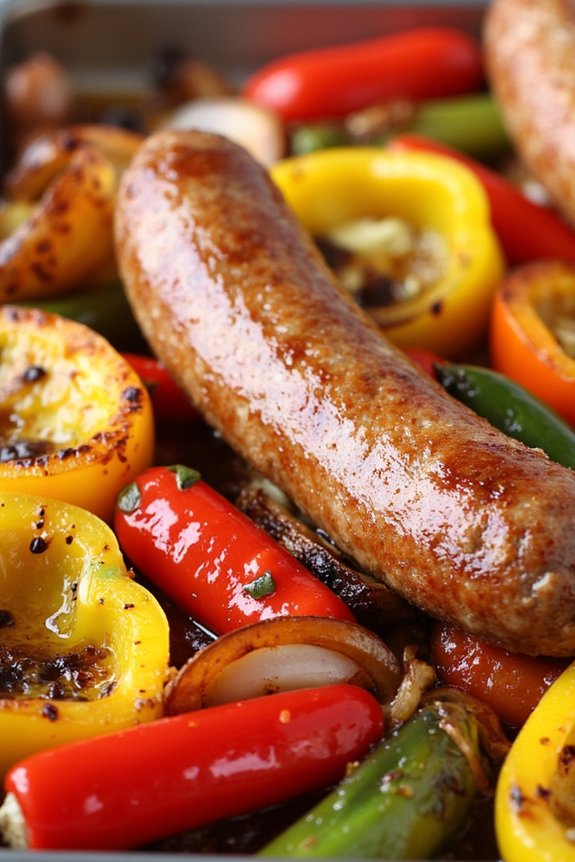 sheet pan sausage dinner
