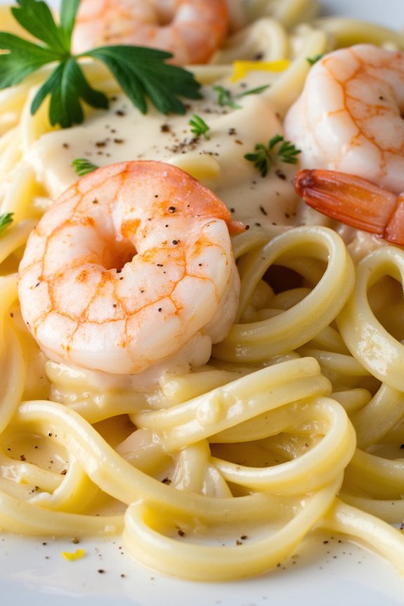 shrimp fettuccine alfredo delight