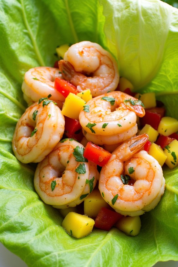 shrimp mango salsa wraps