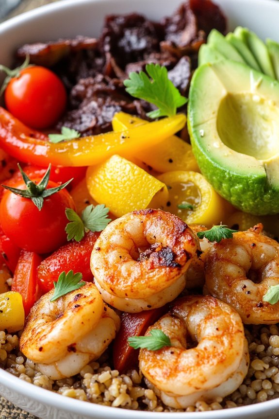 shrimp quinoa bowls recipe