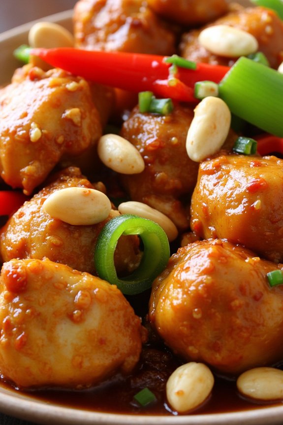 sichuan style spicy chicken dish