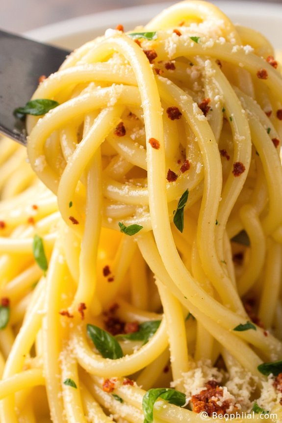 simple garlic spaghetti delight