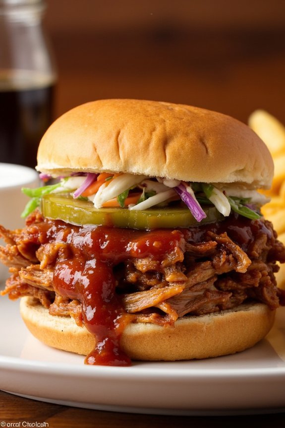 slow cooked bbq pork sliders