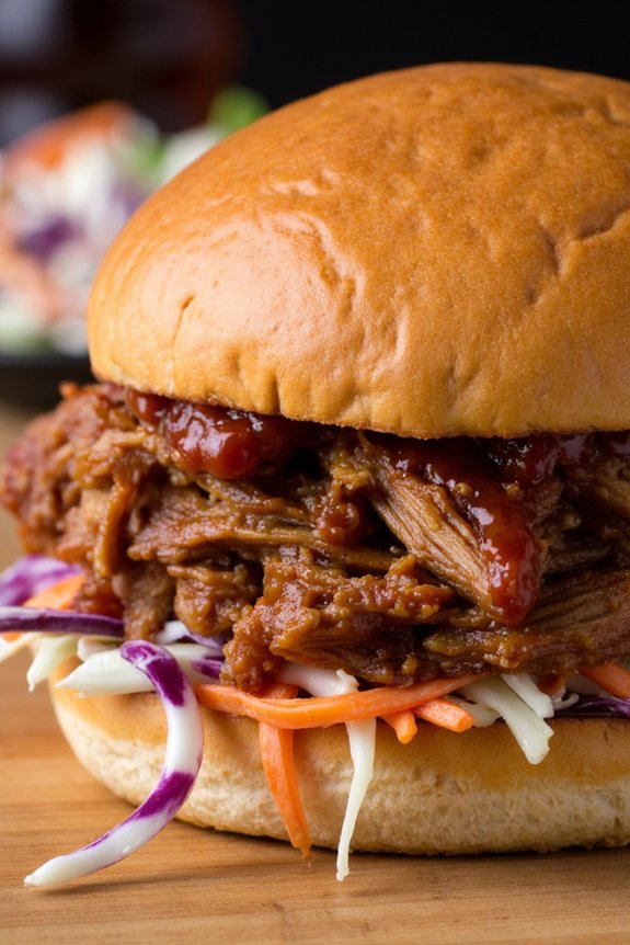 slow cooked flavorful pulled pork