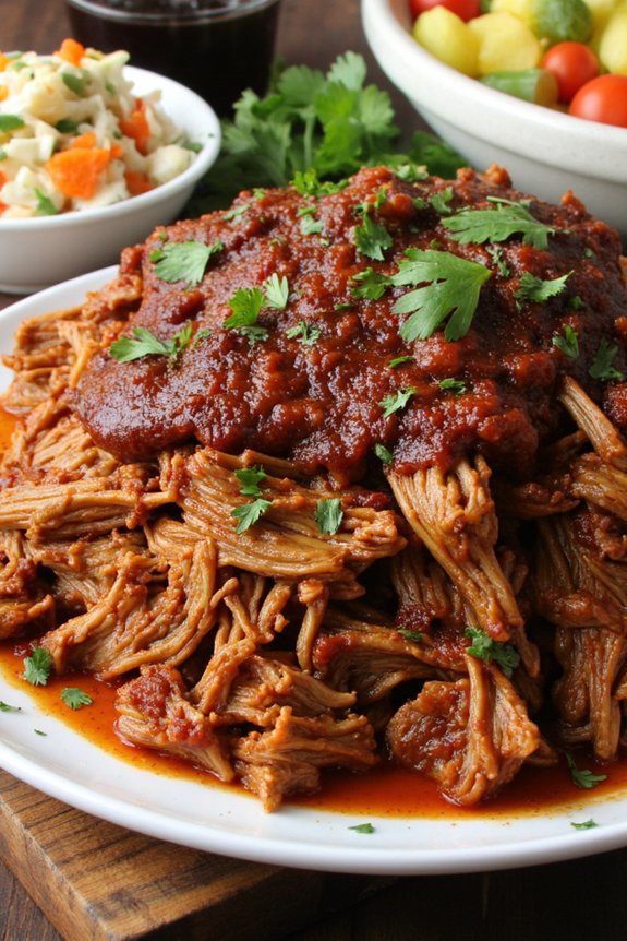 slow cooked flavorful pulled pork
