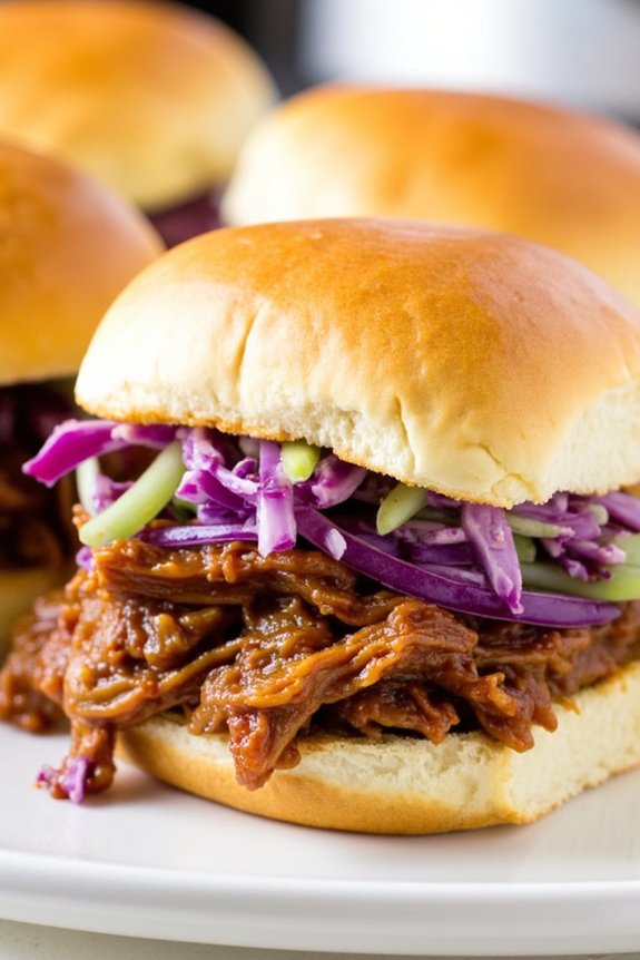 slow cooker pork sliders