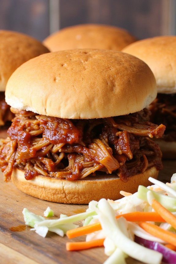 slow cooker pulled pork sandwiches