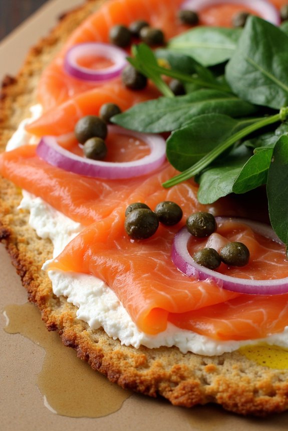 smoked salmon flatbread recipe