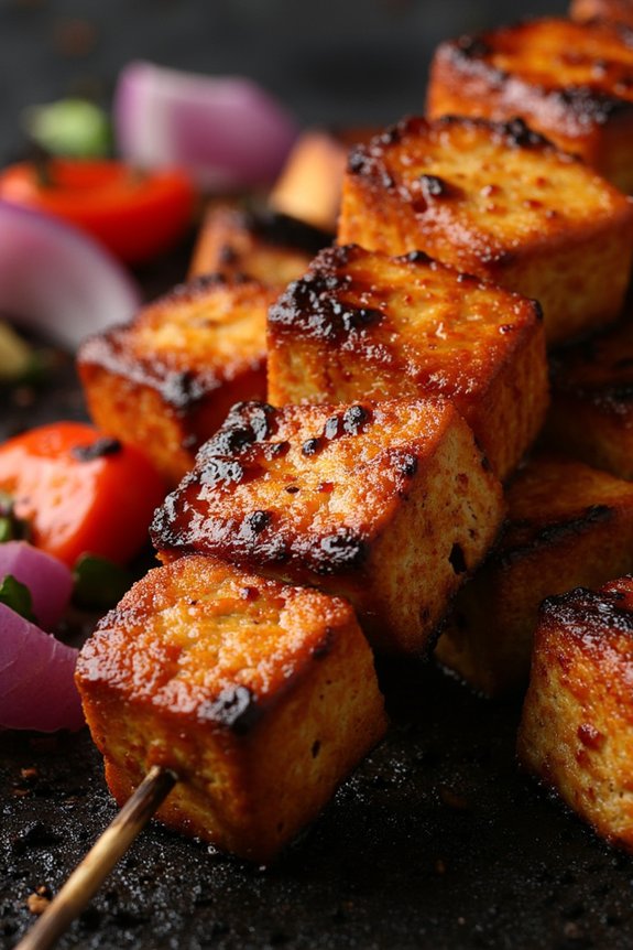 smoky bbq tofu skewers