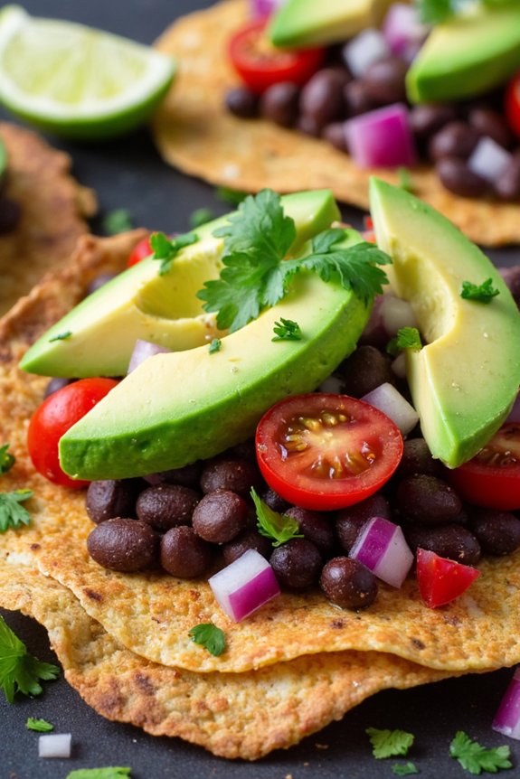 smoky creamy crispy tostadas