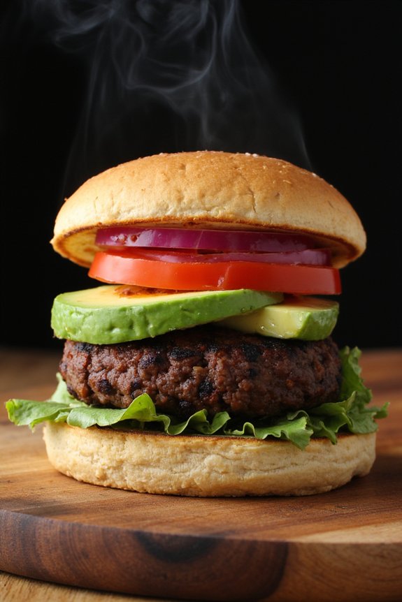 smoky flavorful black bean burgers
