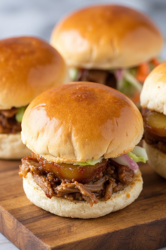 smoky pineapple pork sliders