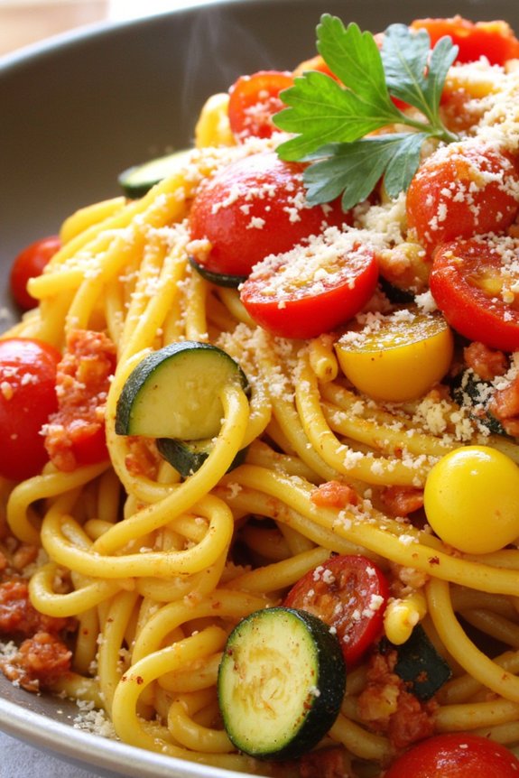 spaghetti squash vegetable medley