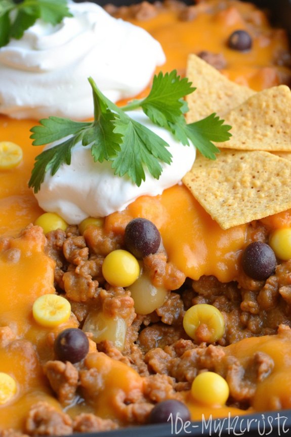 spicy beef taco casserole