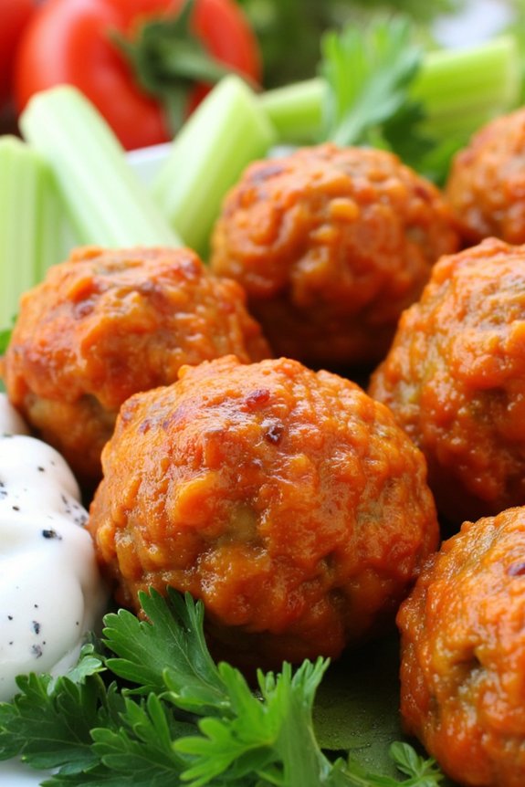 spicy buffalo meatballs recipe