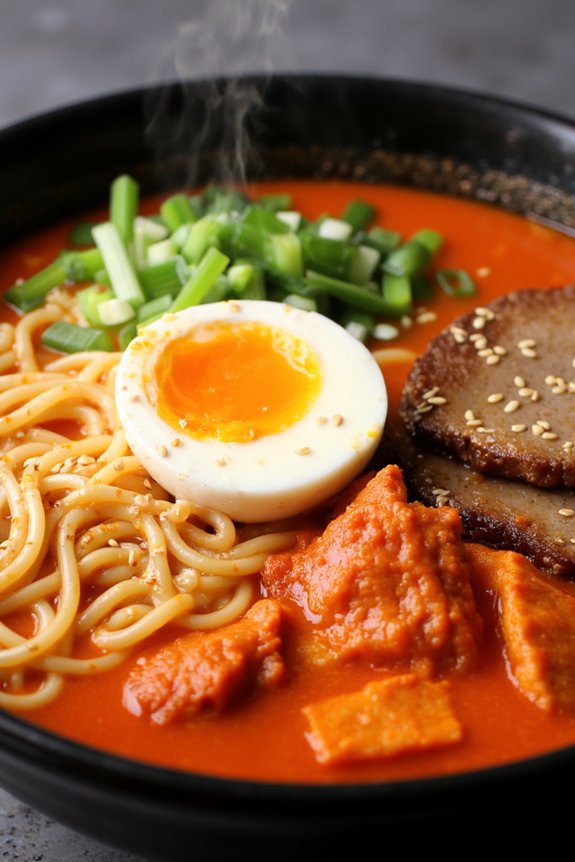 spicy comforting kimchi ramen