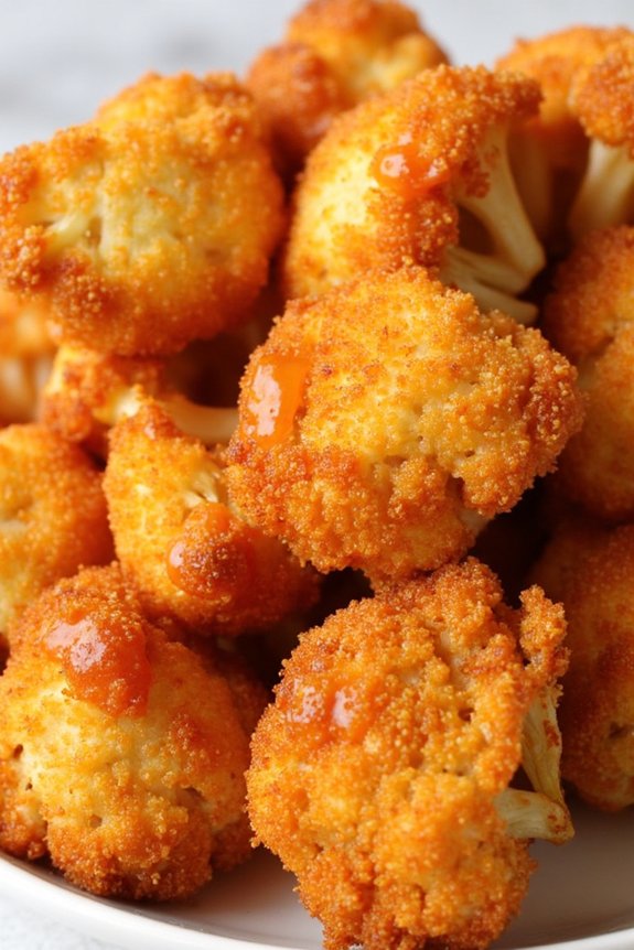 spicy crispy cauliflower bites