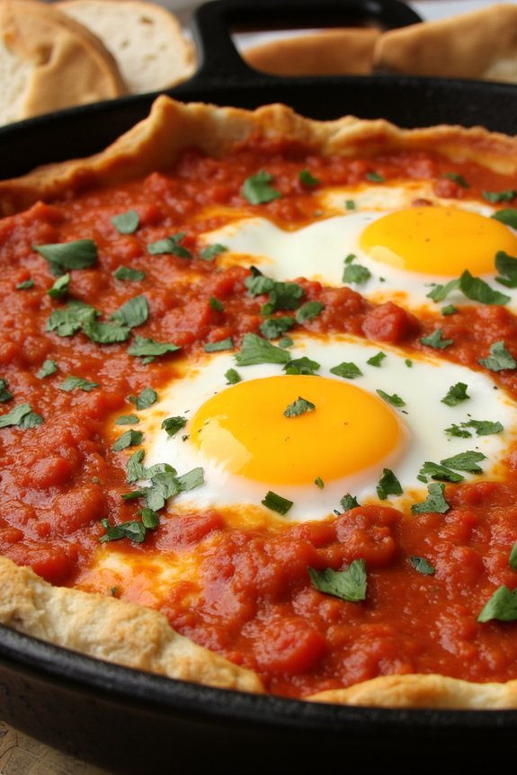 spicy eggs with bread