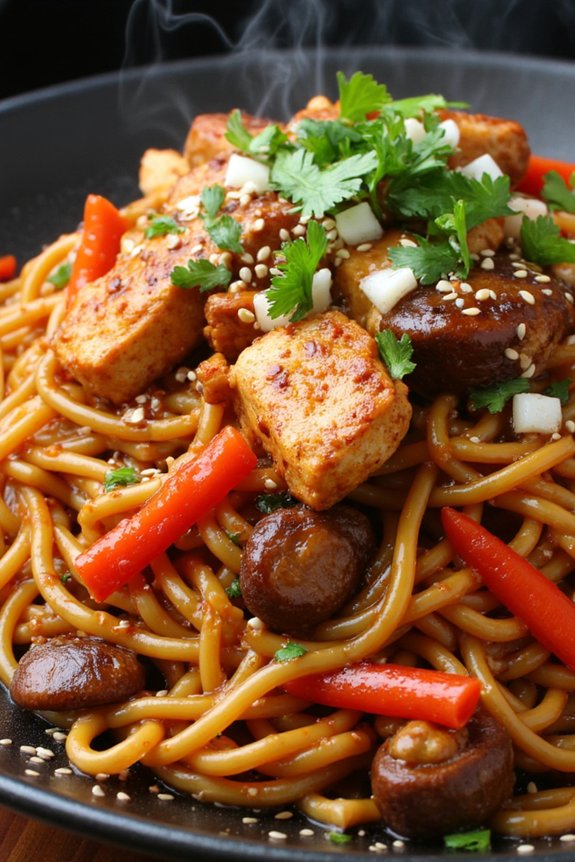 spicy flavorful family noodles