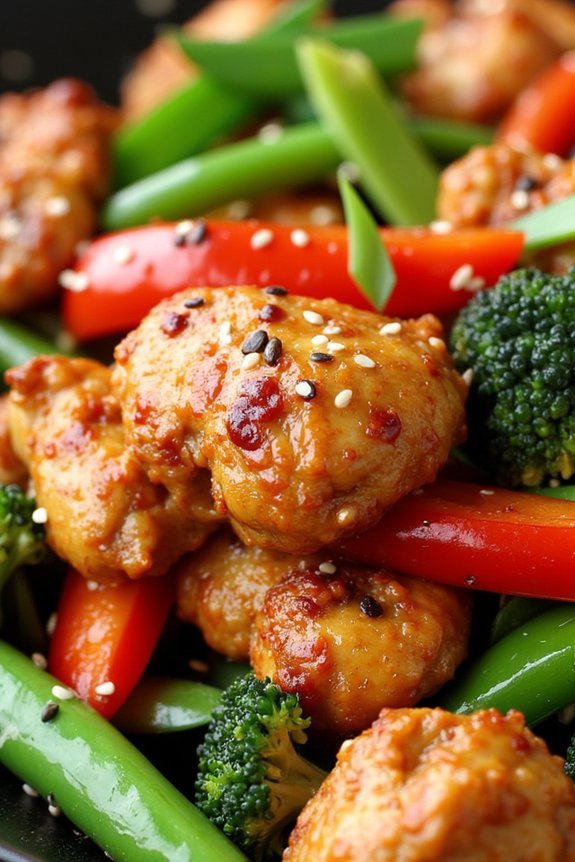 spicy garlic chicken stir fry
