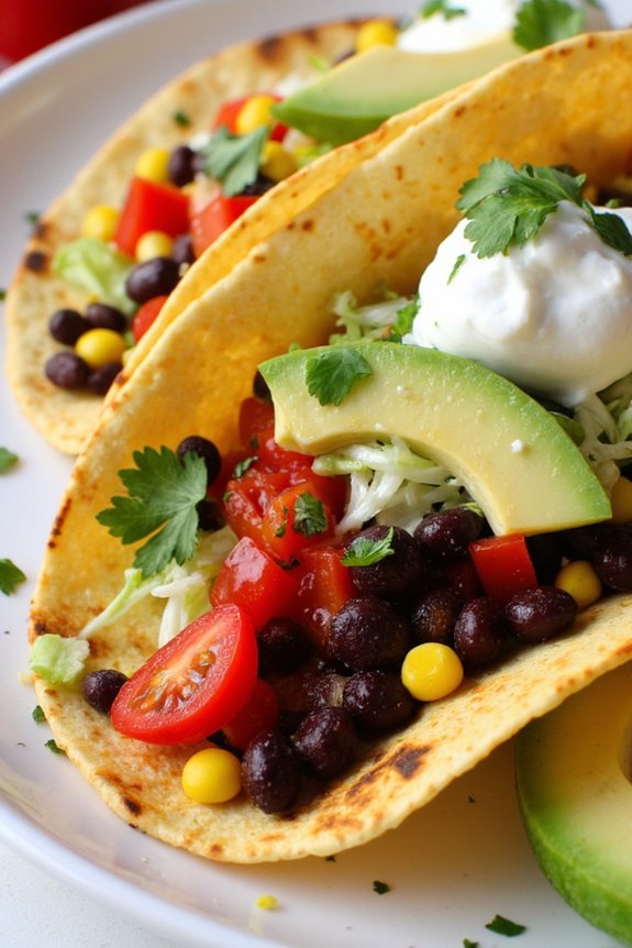 spicy gluten free vegetable tacos