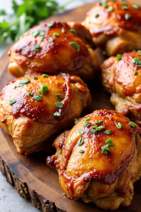 spicy honey glazed chicken thighs