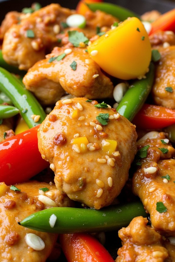 spicy mango chicken stir fry