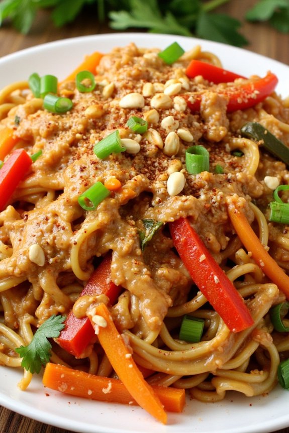 spicy peanut noodles recipe