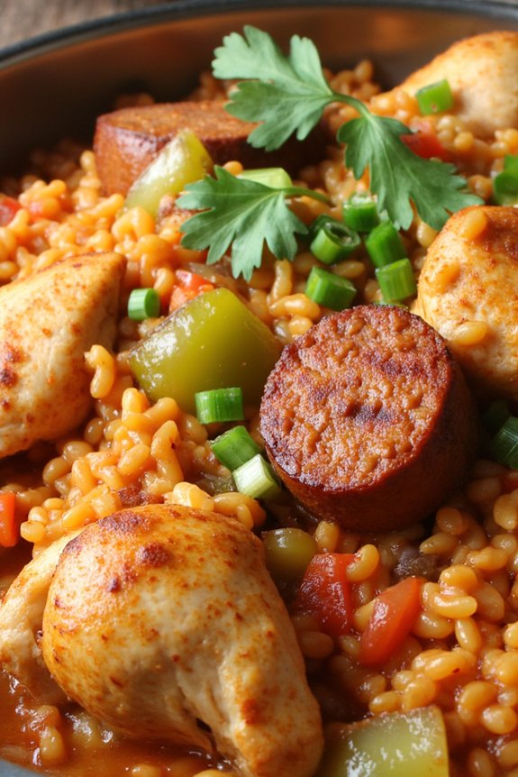 spicy sausage and rice