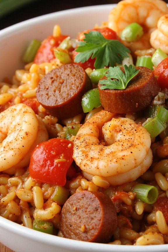 spicy shrimp sausage jambalaya recipe