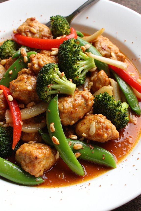 spicy szechuan chicken stir fry